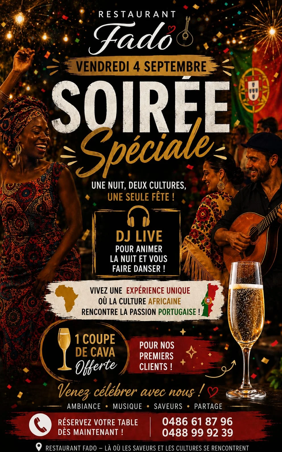 Soirée Spéciale Afro et Portugaise Restaurant FADO